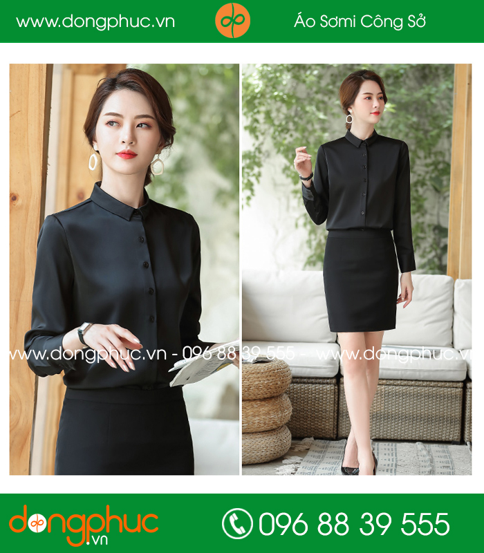 Đồng phục áo sơ mi màu đen